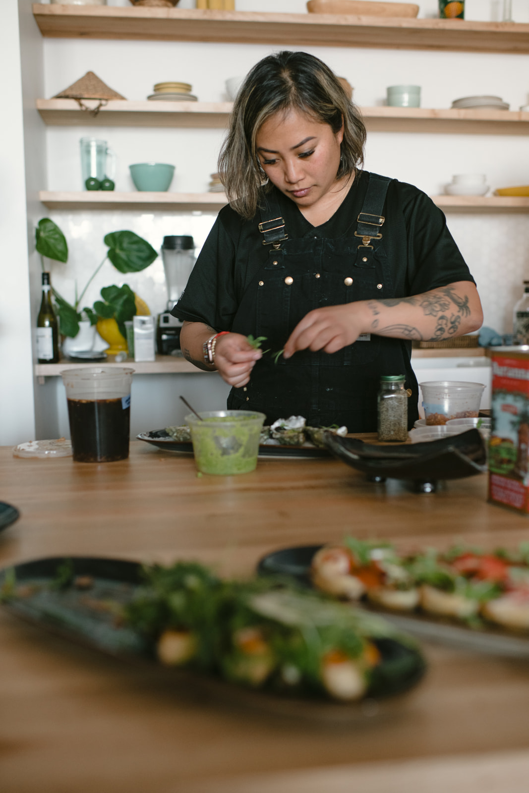 Chef Melissa Miranda prepares food
